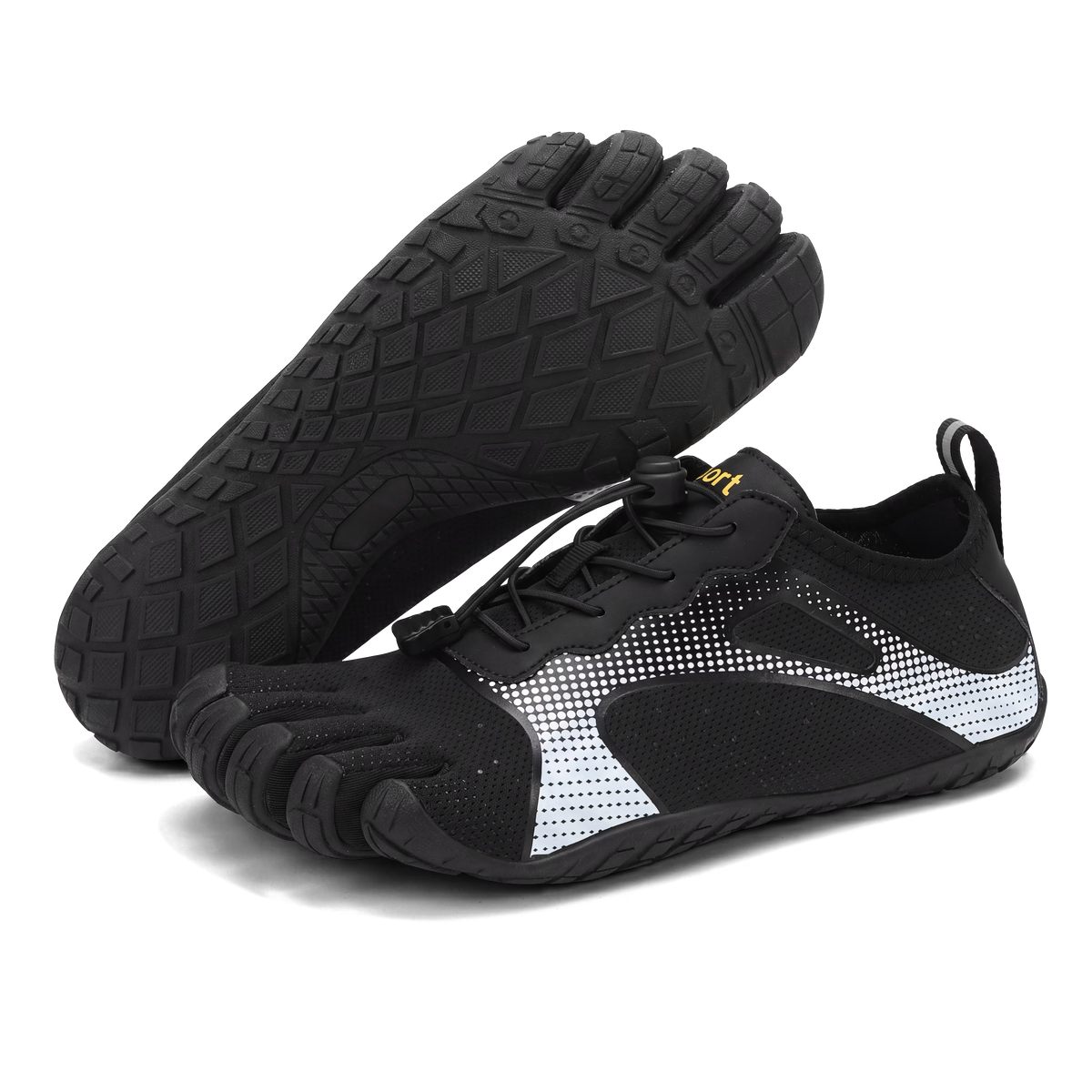 Zehenschuhe Sport Schwarz